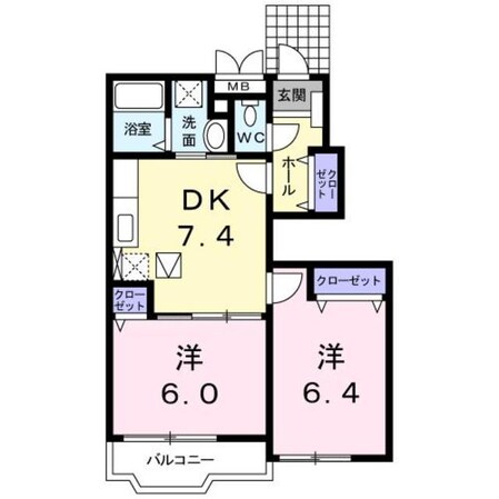 カーサ　セレーナⅡの物件間取画像